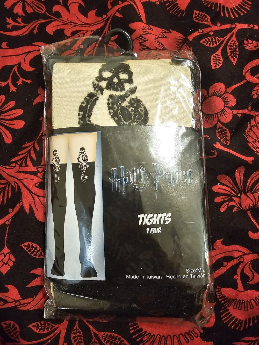 NIP Hot Topic Harry Potter Death Eater Tights - M/L, Tan And Black